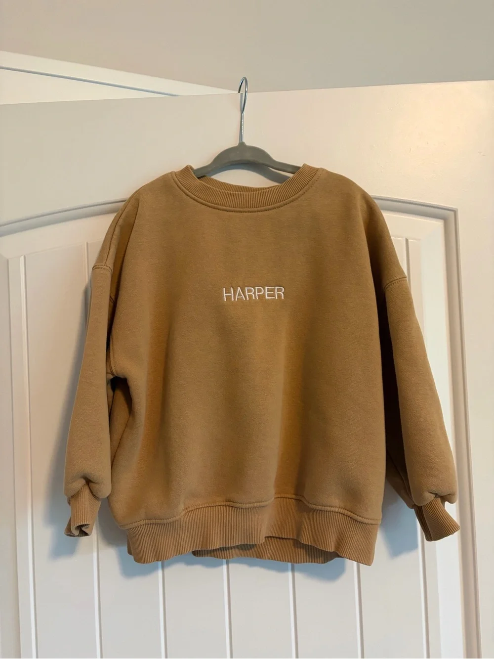 Zara Kids Matching Set Crewneck Sweater - Camel Brown